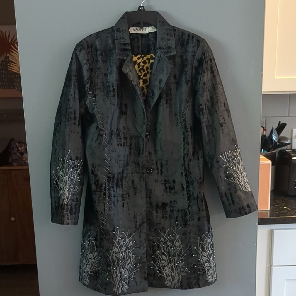 Stunning Black Blazer By Anage, M